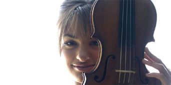 Nicola Benedetti, b. 1987, and her violin, made in Venice by Pietro Guarneri, 1751