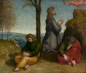 Raphael, Colonna altarpiece, predella panel, Agony in the Garden, Metropolitan Museum of Art