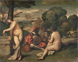 Titian, Pastoral Concert, c. 1510, Musée du Louvre