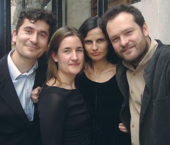 Belcea Quartet (left to right): Antoine Lederlin, Laura Samuel, Corina Belcea, Krzysztof Chorzelski
