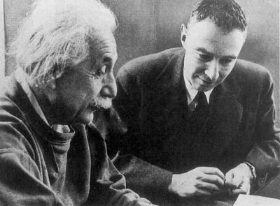 Albert Einstein and Robert Oppenheimer