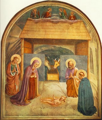Fra Angelico, Nativity, fresco in the Convento di San Marco, Florence, 1440-41