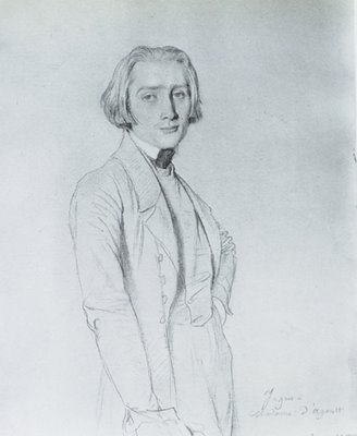 Ingres, portrait of Franz Liszt