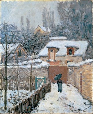 Alfred Sisley, Jardin à Louveciennes - effet de neige, 1874