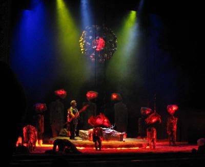 Wotan imprisons Brünnhilde in the ring of fire, Opera Theater of Pittsburgh, July 16, 2005