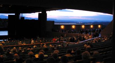 Mountain view, Crosby Theater, Santa Fe Opera, July 20, 2005