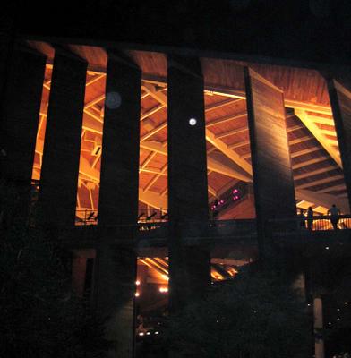 Filene Center at night, Wolf Trap, August 20, 2005