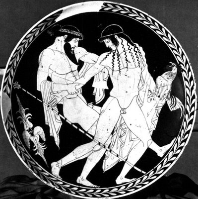 Zeus kidnaps the Trojan boy Ganymede, Penthesilea Painter, Museo Nazionale Ferrara