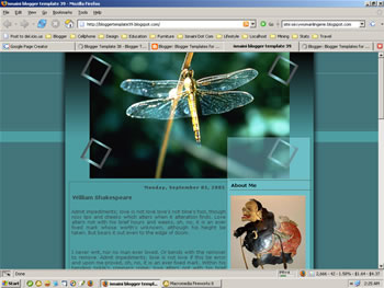 Blogger Template - Dragon Fly