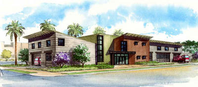 Artists Concept of new LAFD Station 62