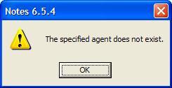 The specified agent does not exist.