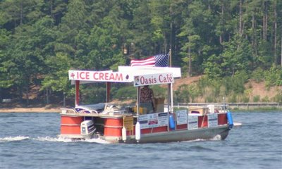 Lake Gaston ice cream boat