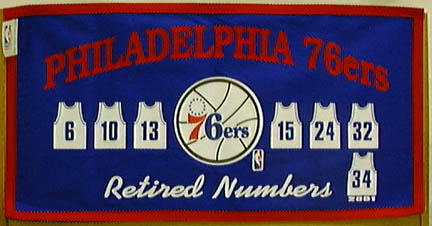 philadelphia 76ers retired jerseys