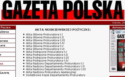 Akta moskiewskiej pożyczki na Gazecie Polskiej