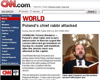 CNN o ataku na rabina Michaela Schudricha