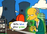 Vote Blue, Glow Green