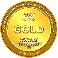 An illustration of a gold medal. Dated 2006