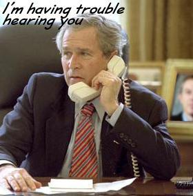 Bush having trouble