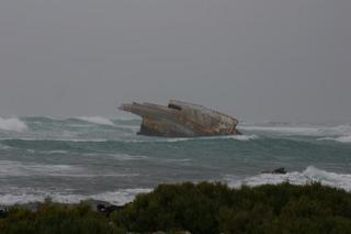 Shipwreck off Cape Agulhas
