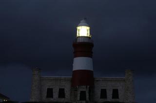 Cape Agulhas lighthouse at nightime