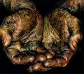grays, blacks and browns: dirty hands