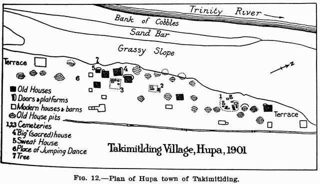 Fig. 12: Plan of Hupa town of Takimitlding.