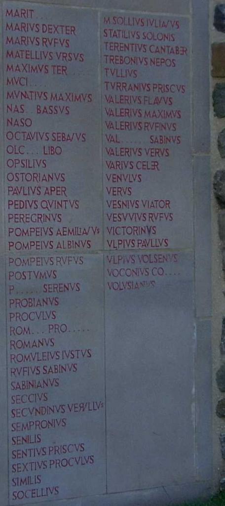 Second portion of plaque commemorating the names of the builders of Wallsend portion of Hadrian's Wall (photographer: Phil Kennedy)