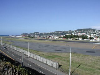Wellington Airport from threshold rwy 16 towards the south
