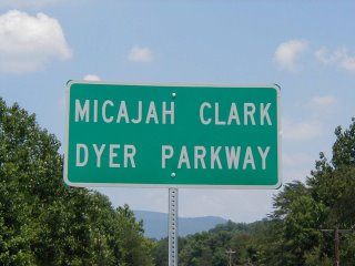 Micajah Clark Dyer Parkway sign
