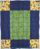 Super sized 9-patch quilt with fish #2
