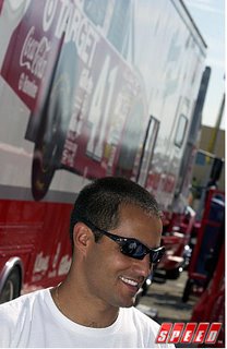 Montoya In Ganassi NASCAR Garage