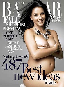 Britney Spears naked on the cover of Harpers Bazaar