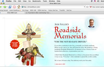 Image of Bob Fuller Roadside Memorials website