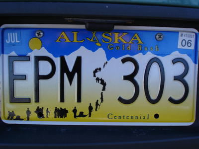 Plaque d'immatriculation (Alaska, USA, Amérique du Nord)