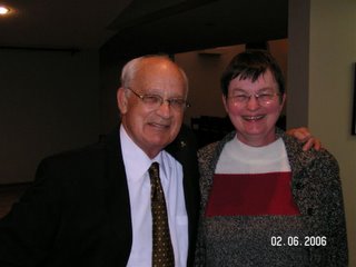 Merv Sheppard, speaker and Gloria Clarke