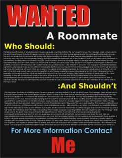 A Possible Ad Looking for a Roommate