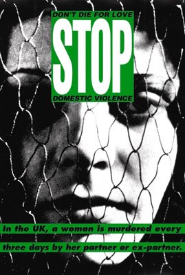 Poster by Barbara Kruger for the exhibition 'Stop violence against women!'