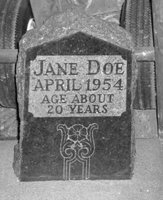 Grave marker of Boulder's Jane Doe