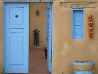 Blue door near San Francisco de Asis Church, Ranchos de Taos, New Mexico
