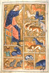 Adam Naming the Beasts in the Aberdeen Bestiary