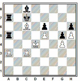 Posición de la partida de ajedrez Levitina - Sizerman (Moscú, 1983)