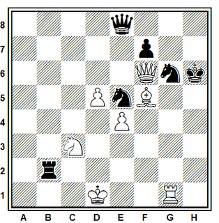 Posición de la partida de ajedrez Zainev - Azrilian (Frunze, 1974)