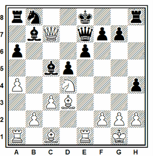 Posición de la partida de ajedrez Malischauskan - Oll (URSS, 1988)