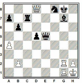 Posición de la partida de ajedrez Klinger - Blatny (Worishofen, 1988)