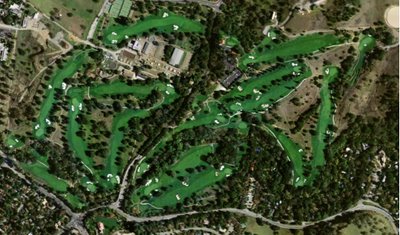 satellite view of stanford golf course from goole earth