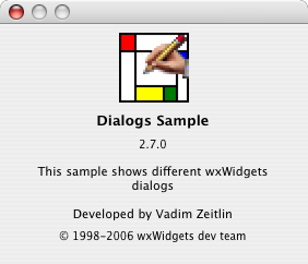 Mac OS X About Dialog