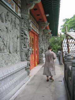 Monk in the Monastery Grounds