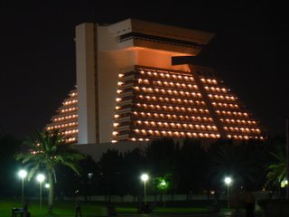 The Sheraton Hotel at night