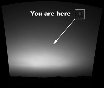 Earth, as seen from Mars