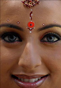 A Indian Model with a Chip on her Bindi